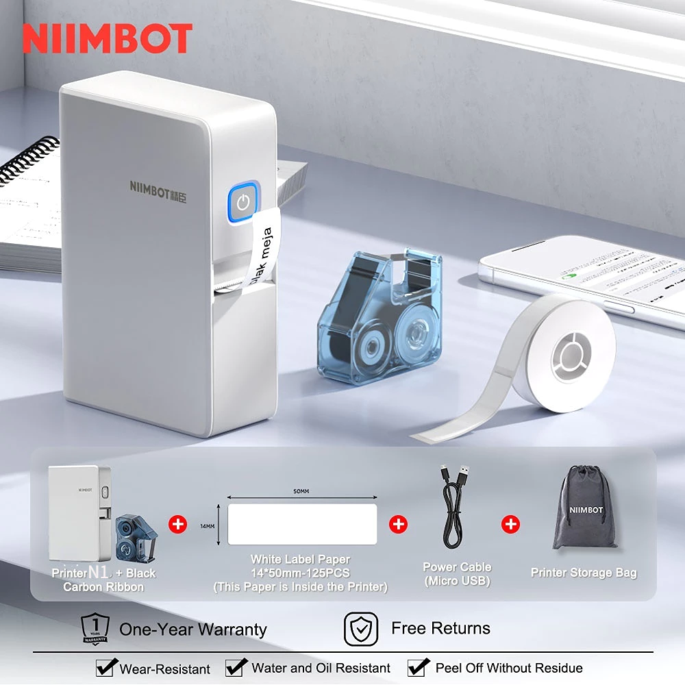 NIIMBOT N1 Printer Label Portabel Nirkabel