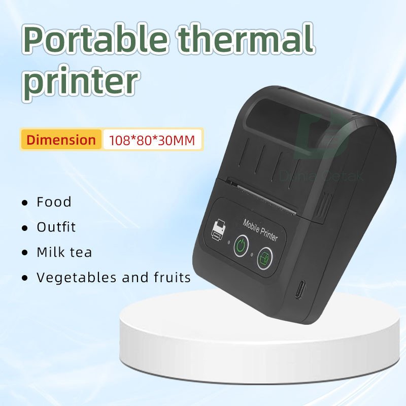 PRINTER KASIR BLUETOOTH 58mm Thermal Printer Mini POS Android/iOS/Windows USB Free 3 Roll Paper